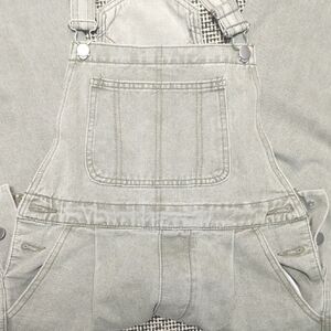 Sage green Denim Jumpsuit with Classic Bib Design